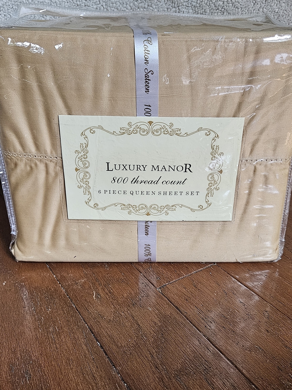 800TC 6-Piece Queen Sheet Set - Sandstone Beige